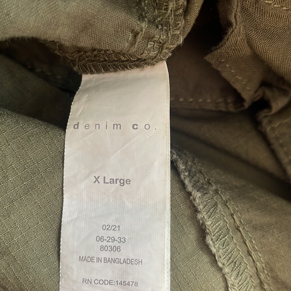 Green Cargo Shorts XL Denim Co. - Picture 5 of 6